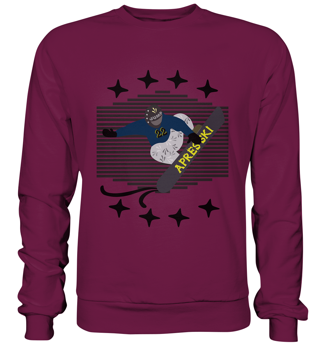 Snowboarding, Apres- Ski, Snowboard, - Premium Sweatshirt