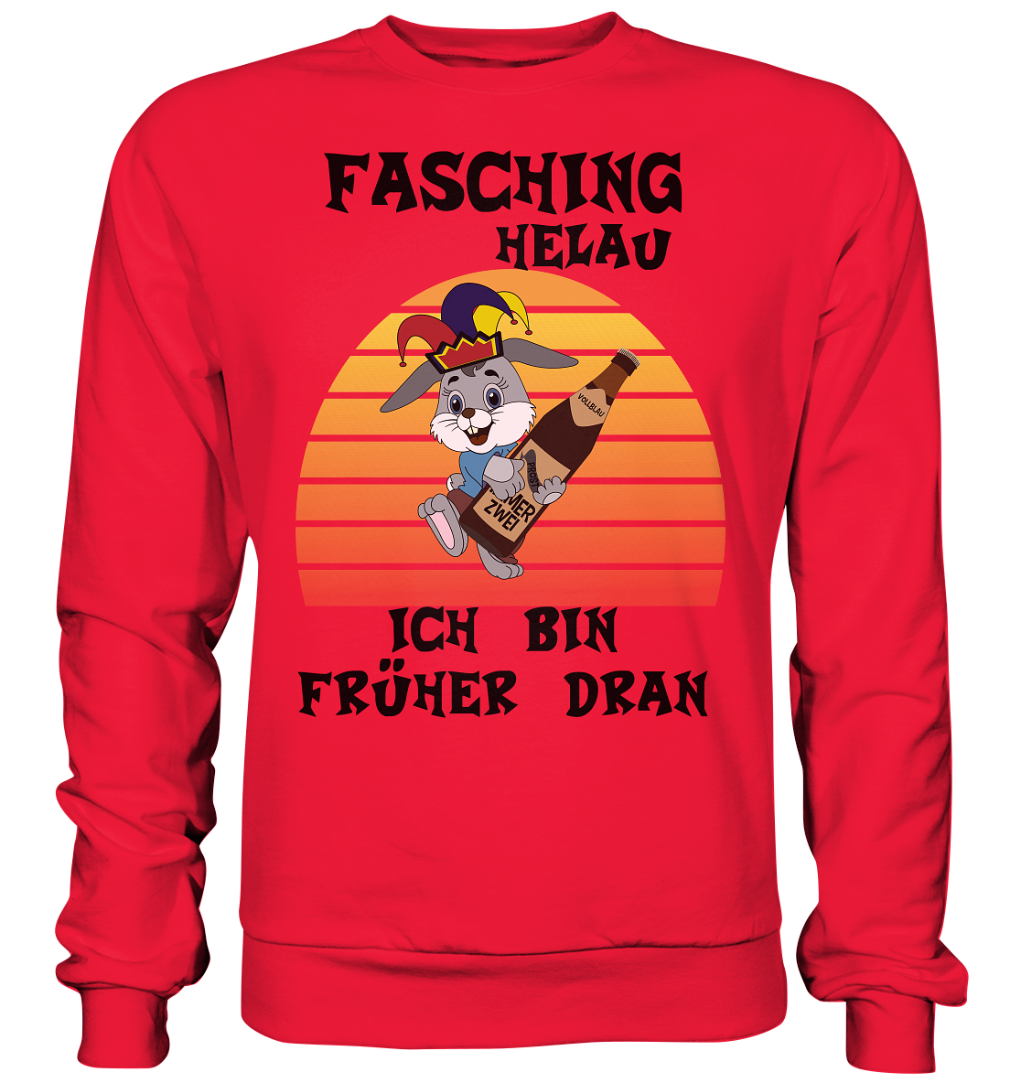 Fasching Helau, Osterhase feiert Karneval, Helau - Premium Sweatshirt