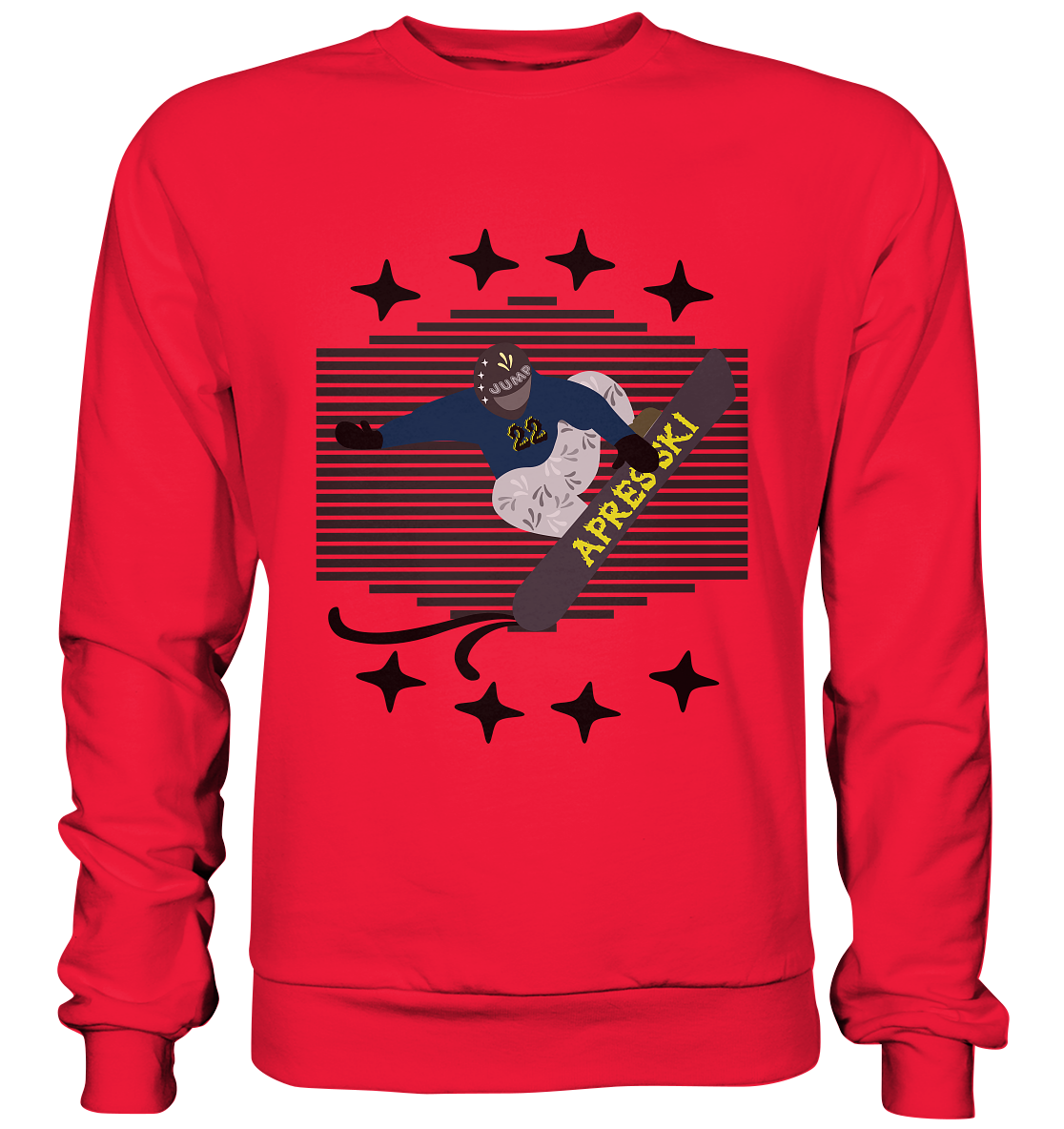 Snowboarding, Apres- Ski, Snowboard, - Premium Sweatshirt