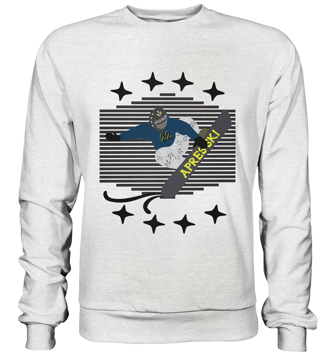 Snowboarding, Apres- Ski, Snowboard, - Premium Sweatshirt