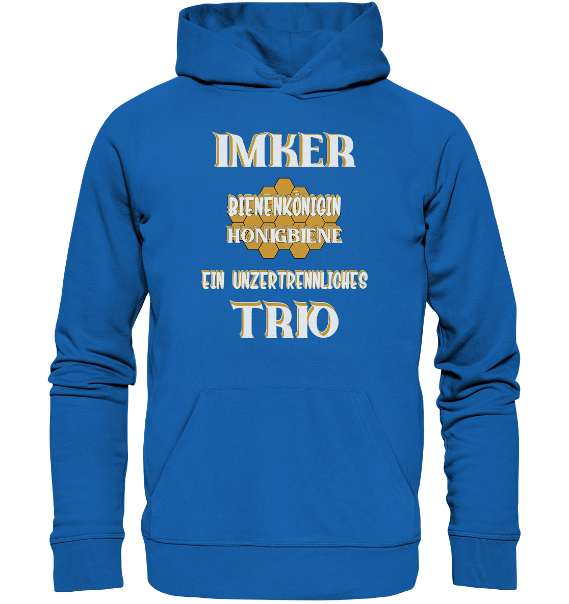 Imker- Bienenkönigin und Honigbiene, einTeam, Pfleger und Schützer von Bienen - Premium Unisex Hoodie