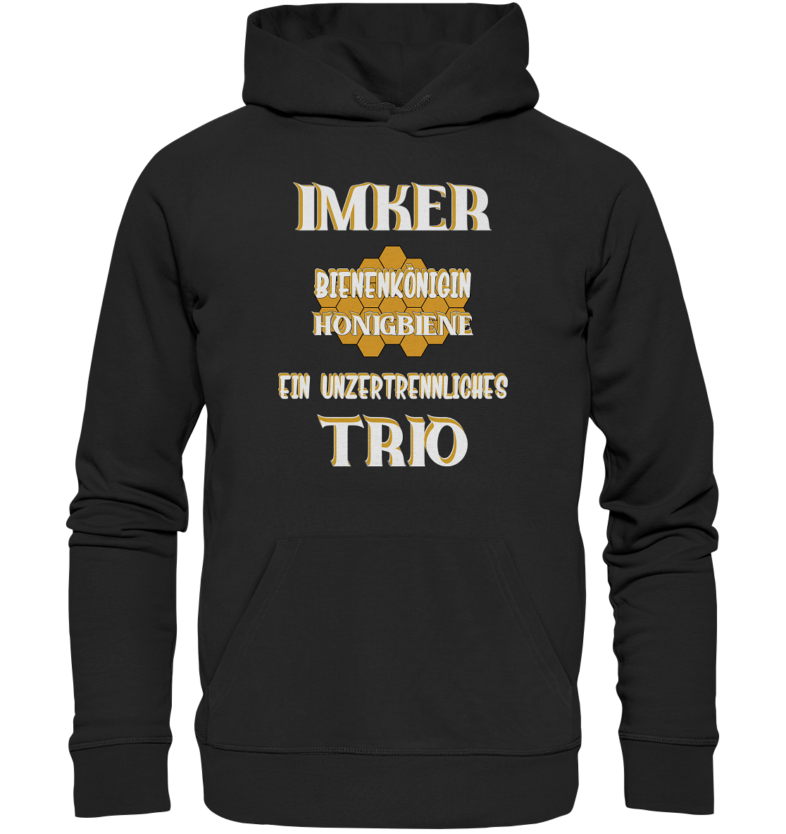 Imker- Bienenkönigin und Honigbiene, einTeam, Pfleger und Schützer von Bienen - Premium Unisex Hoodie