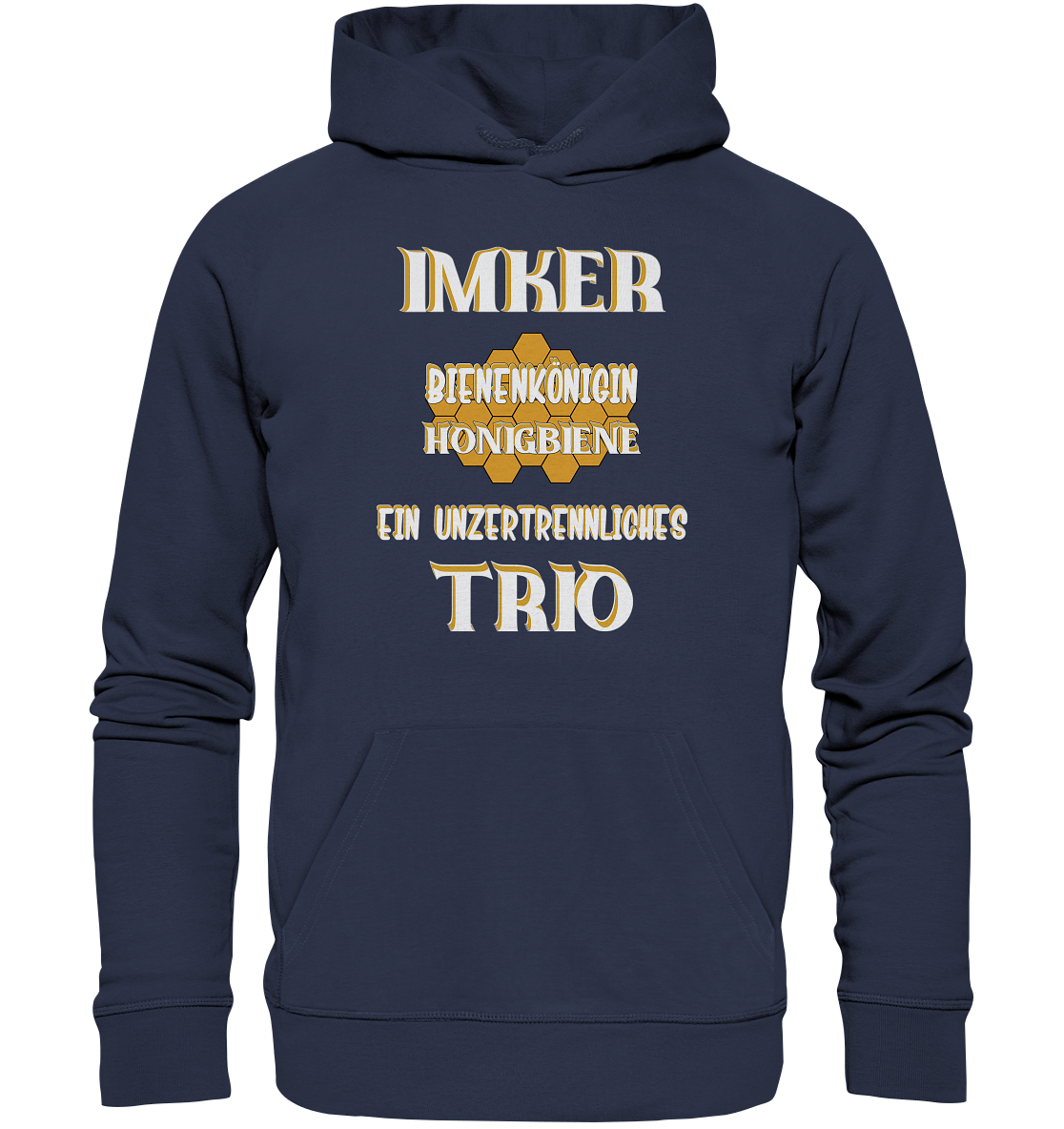 Imker- Bienenkönigin und Honigbiene, einTeam, Pfleger und Schützer von Bienen - Premium Unisex Hoodie