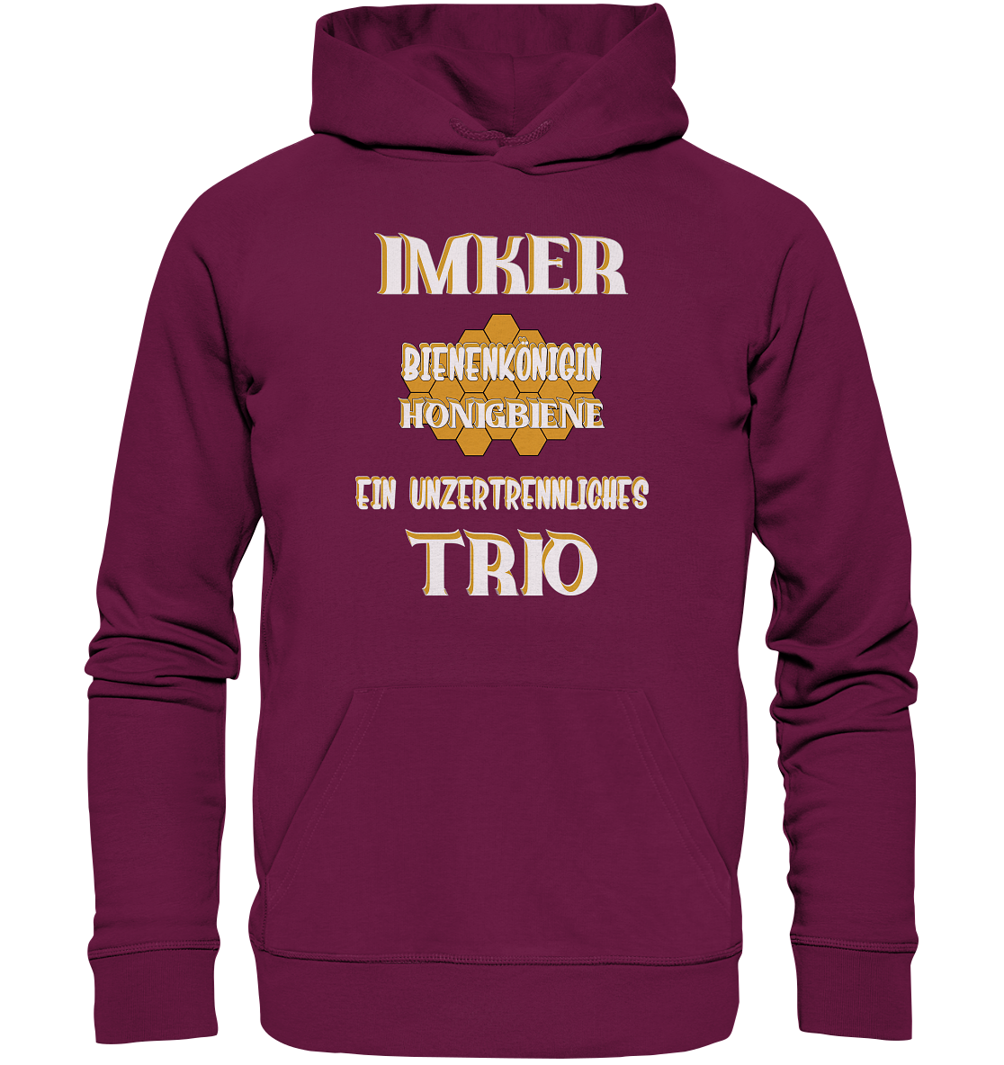 Imker- Bienenkönigin und Honigbiene, einTeam, Pfleger und Schützer von Bienen - Premium Unisex Hoodie