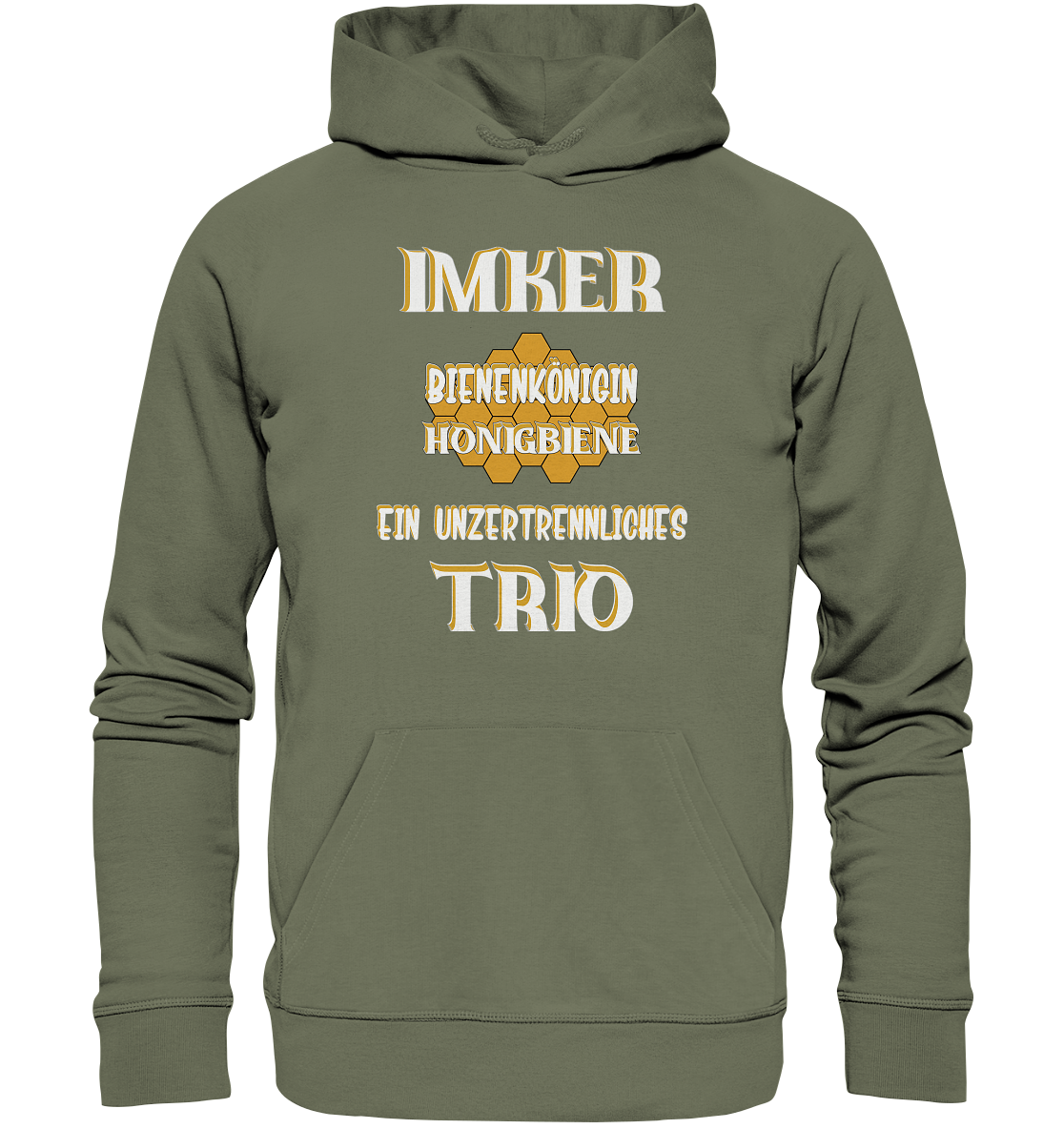 Imker- Bienenkönigin und Honigbiene, einTeam, Pfleger und Schützer von Bienen - Premium Unisex Hoodie