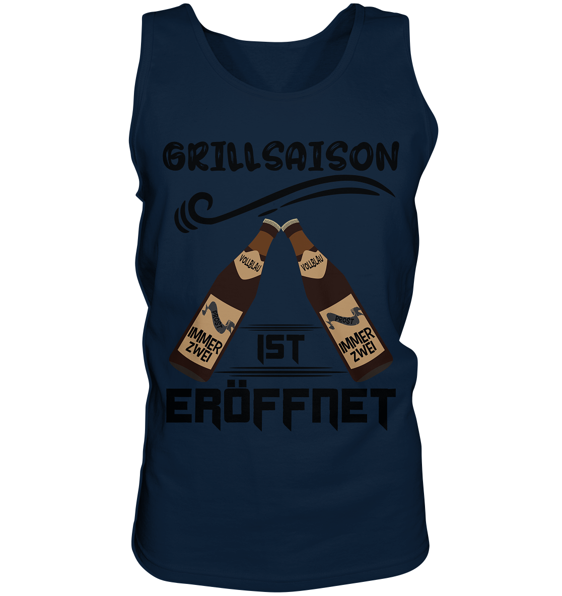 Grillsaison ist eröffnet, Grillen, Party, Feiern, Schwarzes Design - Tank-Top