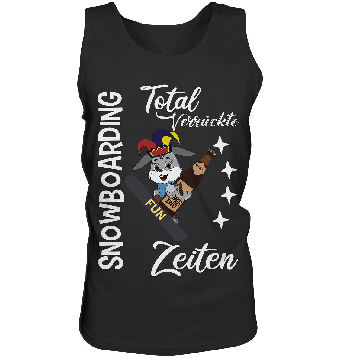Snowboarding, verrückte Zeiten, Snowboarder, Osterhase - Tank-Top
