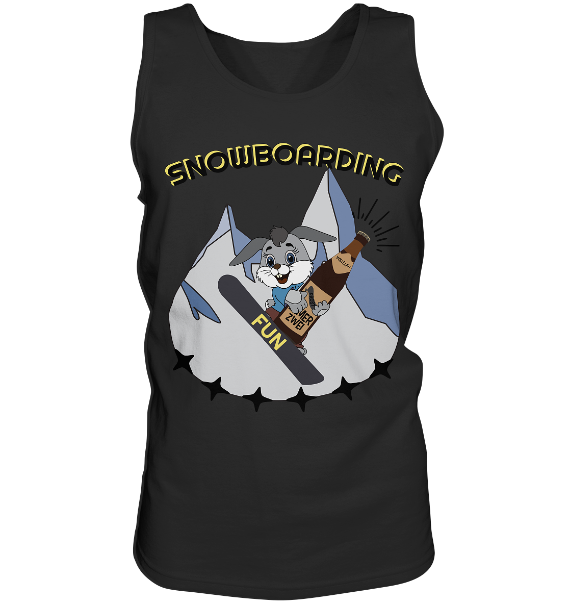 Snowboarding, Apres- Ski, Snowboard, Skihase und Bier - Tank-Top