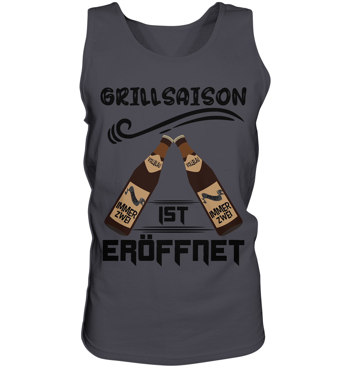 Grillsaison ist eröffnet, Grillen, Party, Feiern, Schwarzes Design - Tank-Top