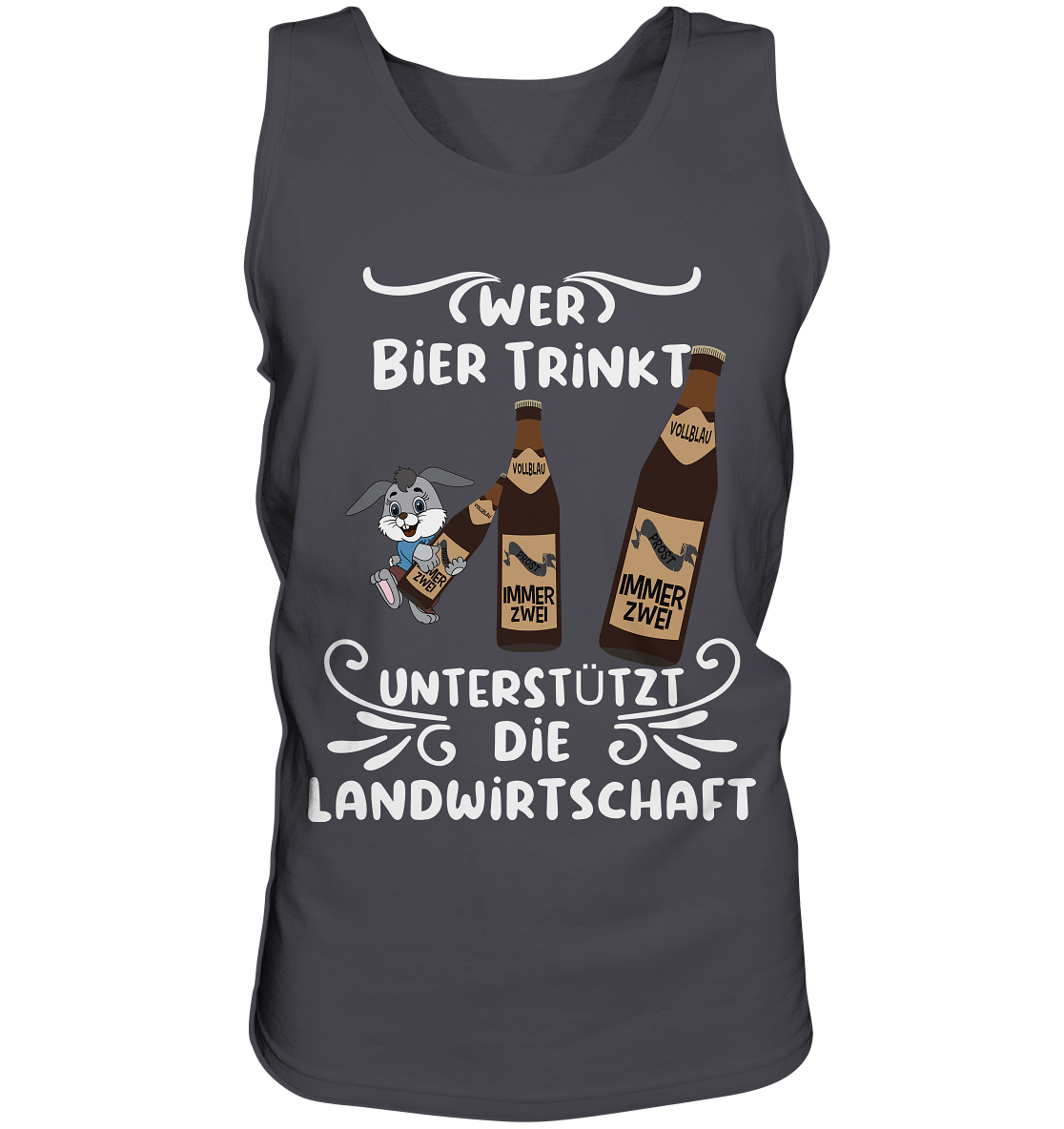 Wer Bier trinkt unterstützt die Landwirtschaft, Party- Shirt - Tank-Top