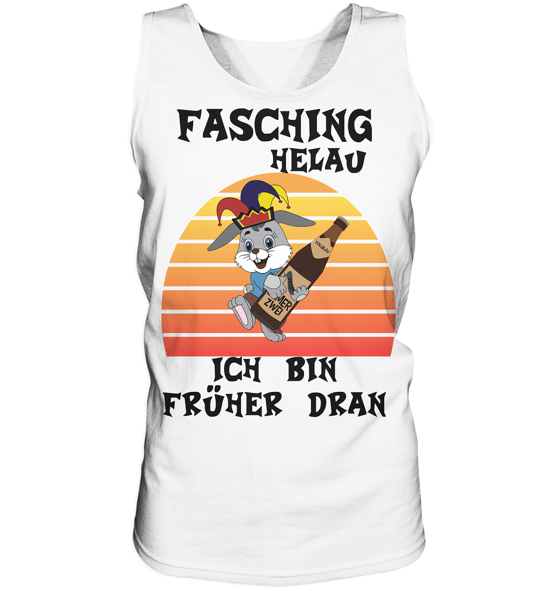 Fasching Helau, Osterhase feiert Karneval, Helau - Tank-Top