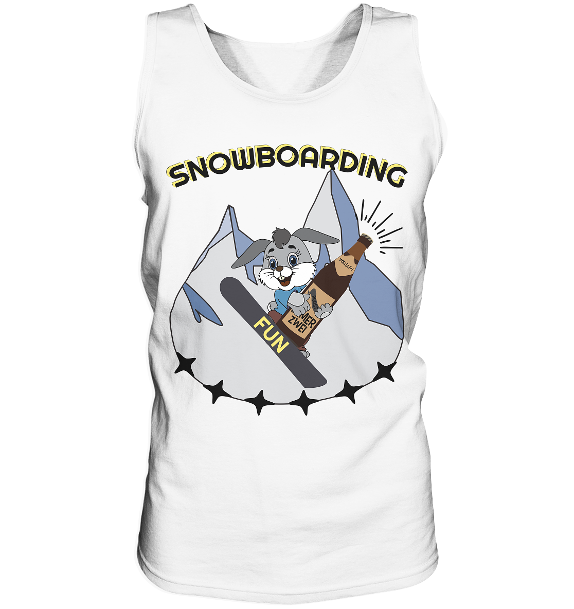 Snowboarding, Apres- Ski, Snowboard, Skihase und Bier - Tank-Top