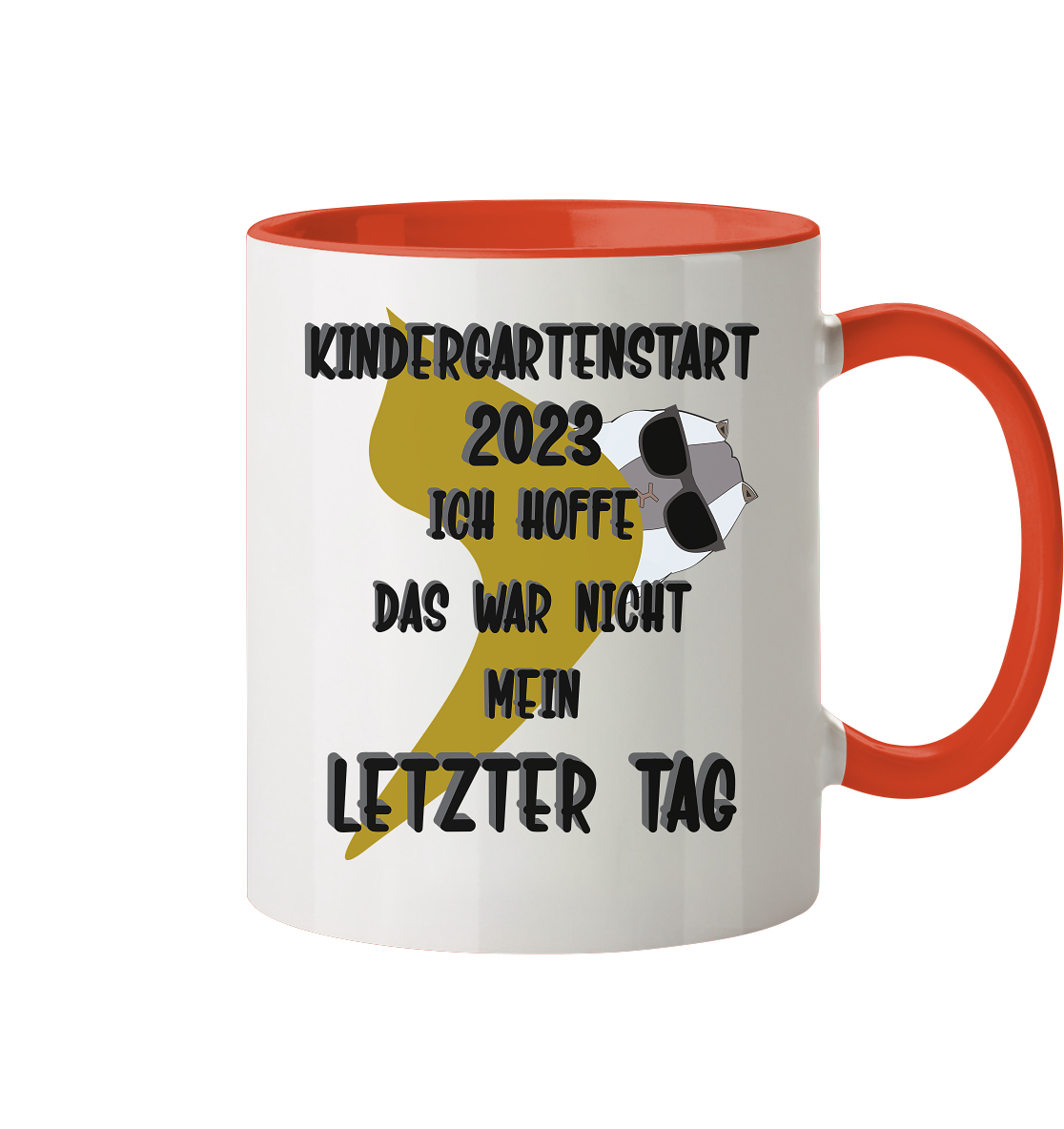 Kindergartenstart 2023, Kiga, Kindergarten - Tasse zweifarbig
