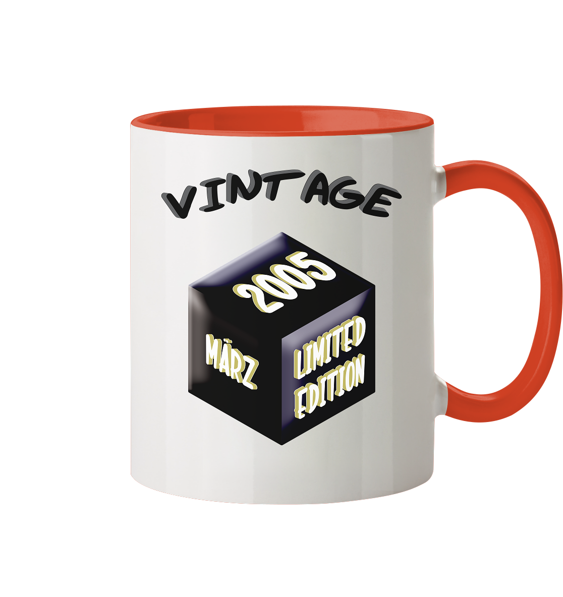 Vintage 2005 MÄRZ Limited Edition, Geschenk zum 18 - Tasse zweifarbig