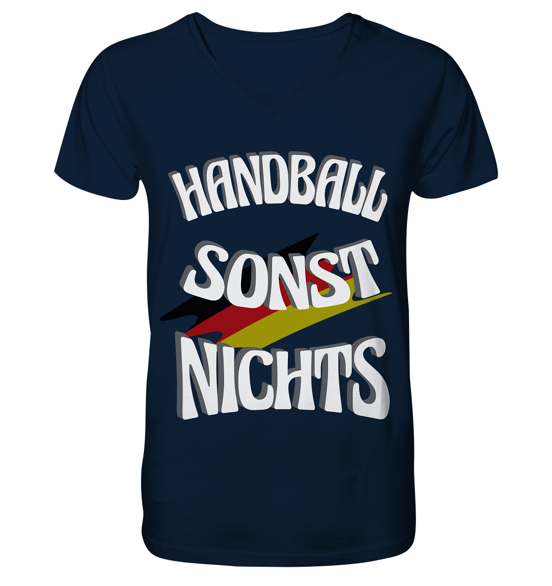 Handball sonst Nichts, mit Leib und Seele Fan, Handballfans - V-Neck Shirt