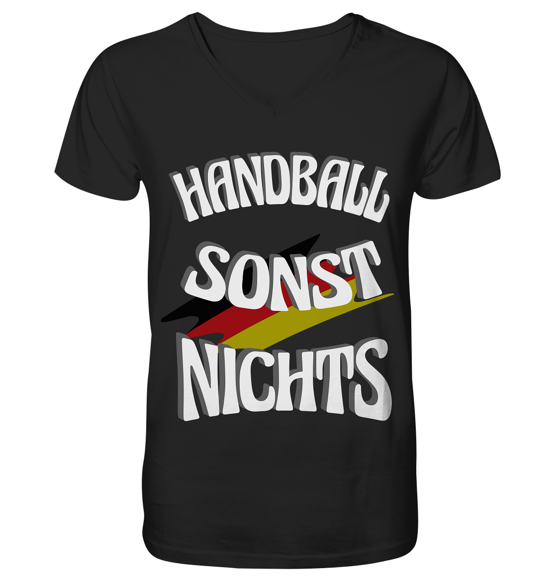 Handball sonst Nichts, mit Leib und Seele Fan, Handballfans - V-Neck Shirt