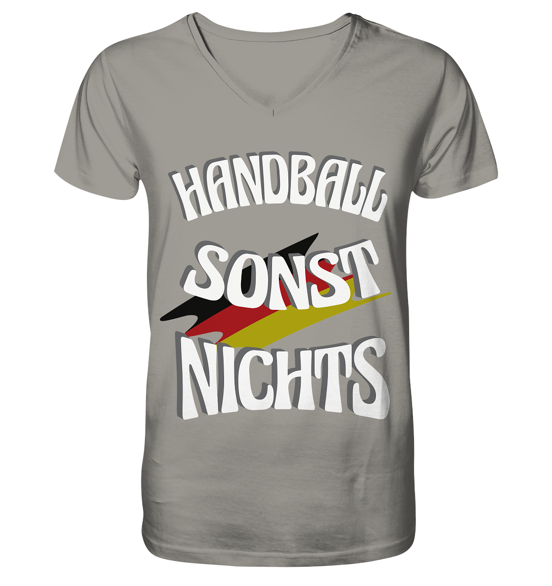 Handball sonst Nichts, mit Leib und Seele Fan, Handballfans - V-Neck Shirt