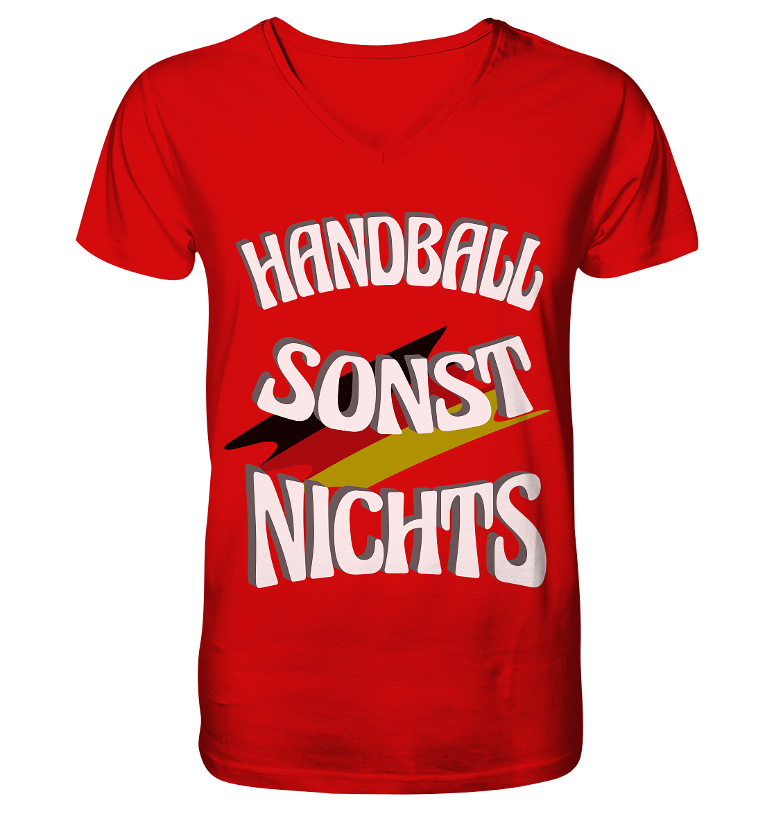 Handball sonst Nichts, mit Leib und Seele Fan, Handballfans - V-Neck Shirt