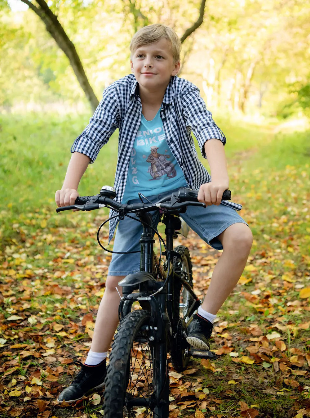Sportliches Senior Biker T-Shirt mit Opa auf Chopper und DLZG Motiv für Kinder und Herren