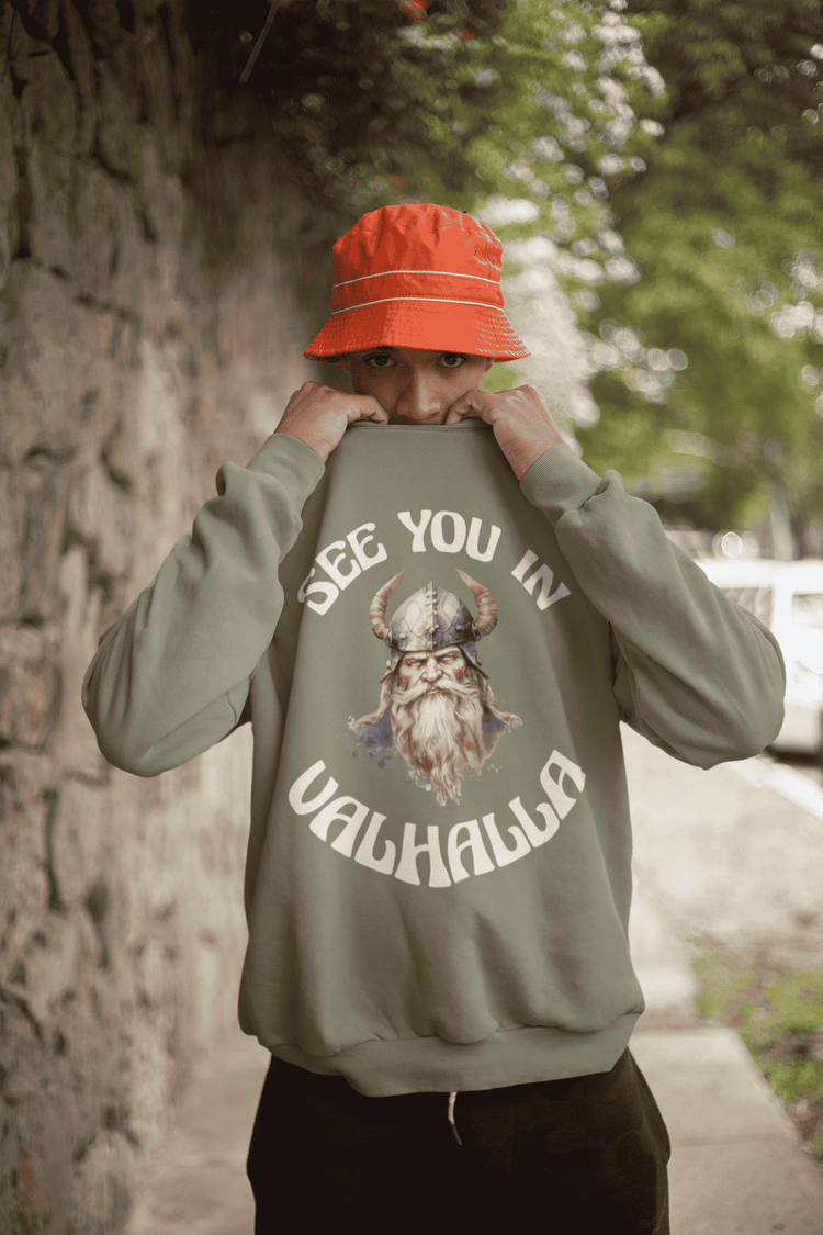 Sweatshirt- Wikinger- See you in Valhalla Streetwear