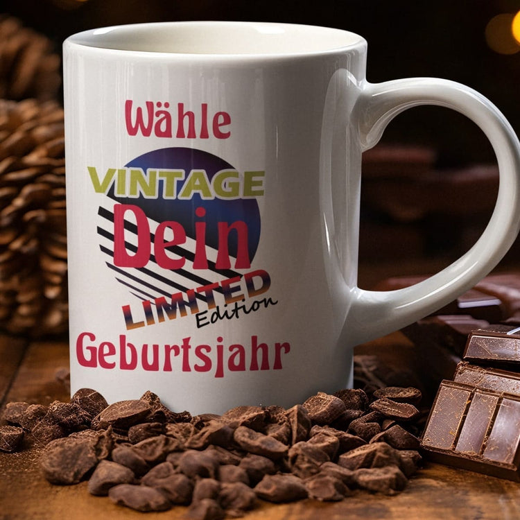 Geburtstagsgeschenk, Tassen mit Geburtjahr, vintage, limited edition, spülmaschinenfest 