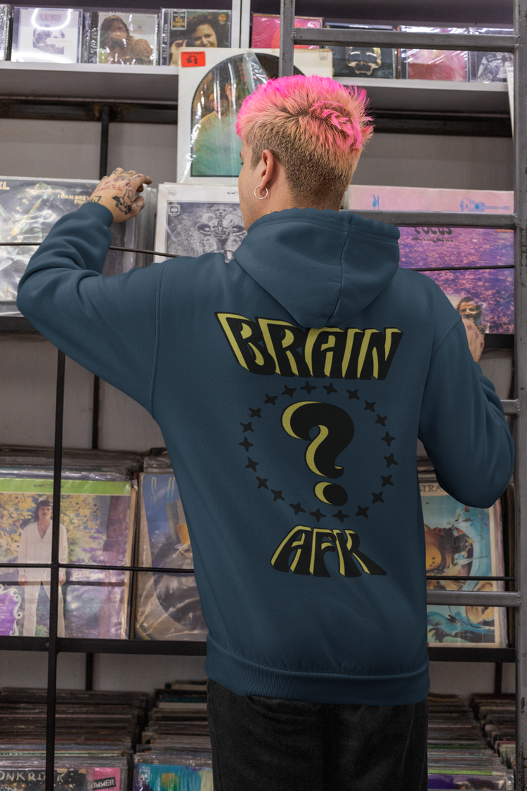 Shirt, Hoodies & Co mit dem Aufdruck - BRAIN AFK und Fragezeichen mit Sternchen