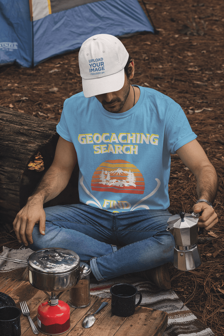 Shirt, Hoodies & Co mit dem Aufdruck - GEOCACHING - SEARCH - FIND - LOG  weiße Schrift 