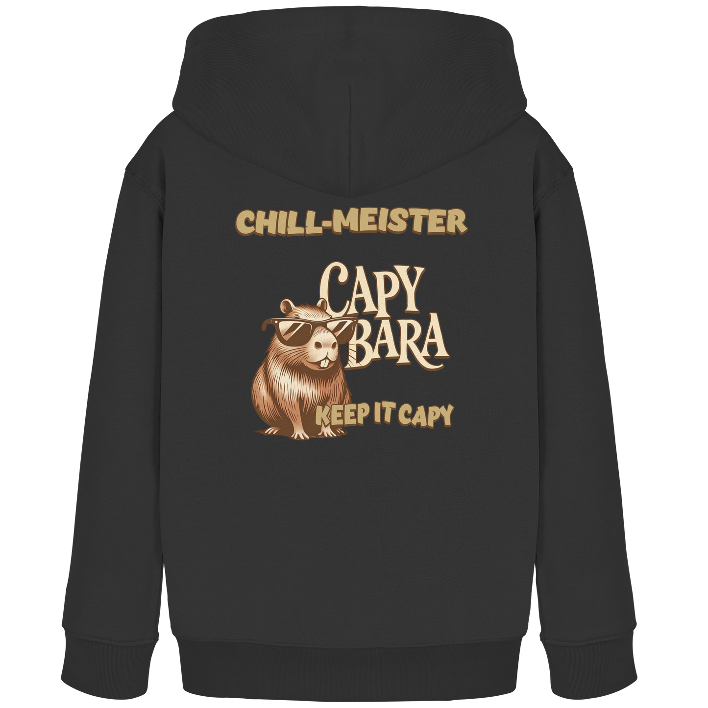 Chill-Meister Capybara – Doppel-Print (Front & Back) - Kids Organic Hoodie