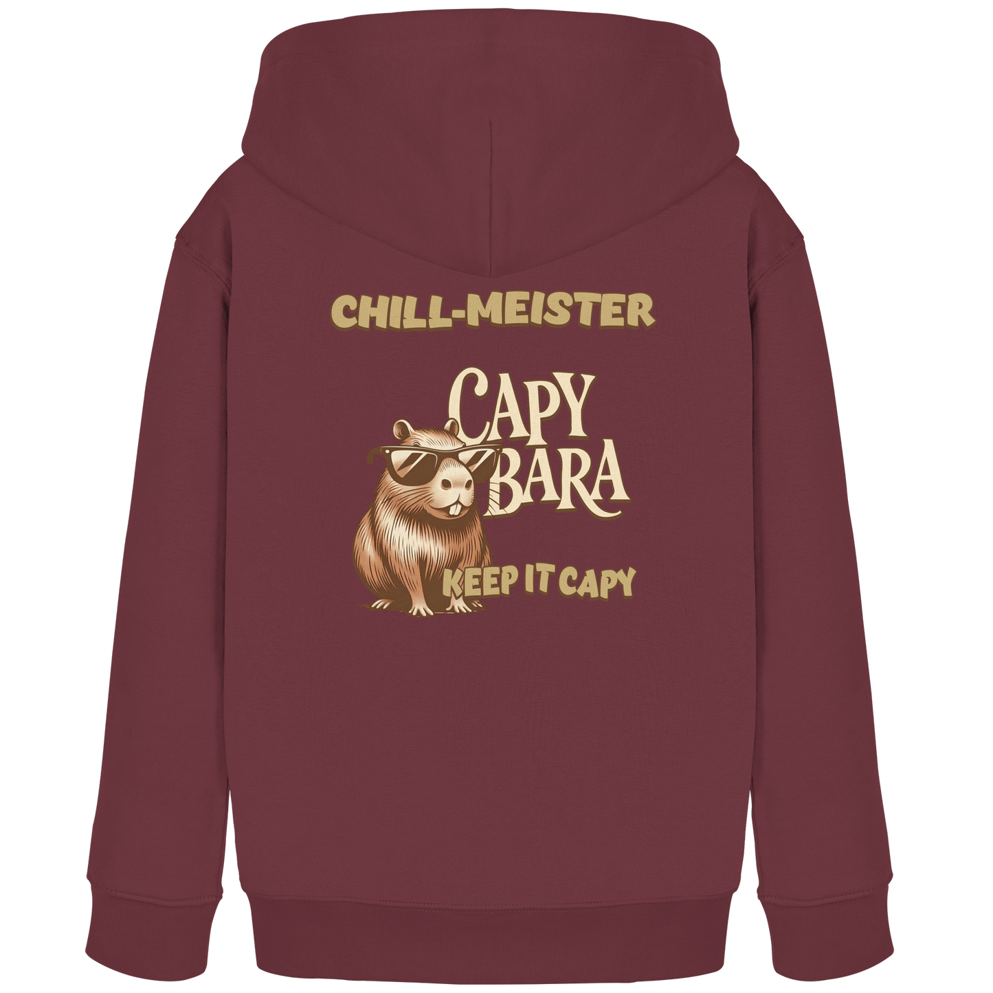 Chill-Meister Capybara – Doppel-Print (Front & Back) - Kids Organic Hoodie