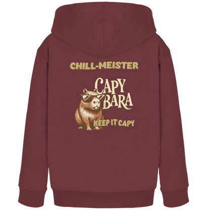 Chill-Meister Capybara – Doppel-Print (Front & Back) - Kids Organic Hoodie