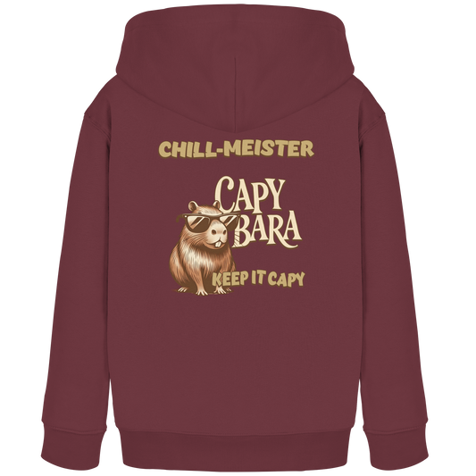 Chill-Meister Capybara – Doppel-Print (Front & Back) - Kids Organic Hoodie