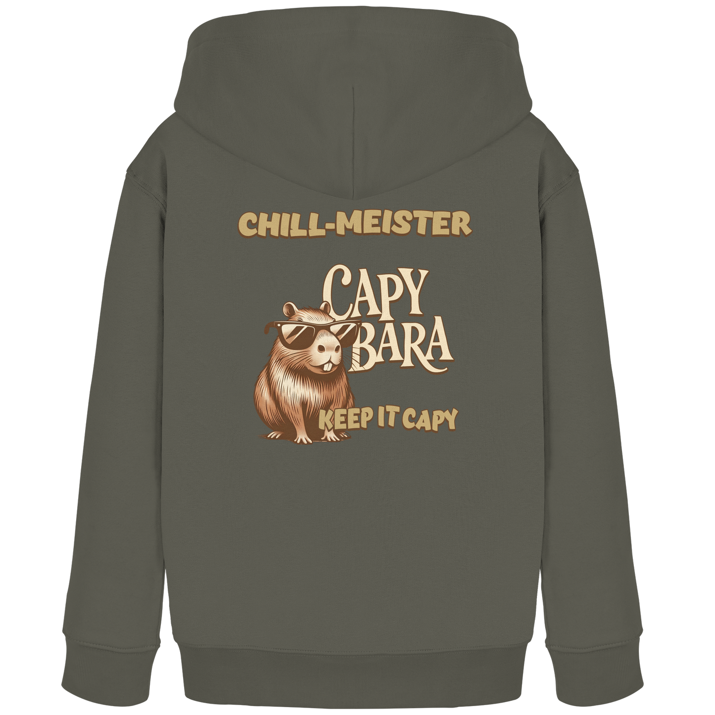 Chill-Meister Capybara – Doppel-Print (Front & Back) - Kids Organic Hoodie