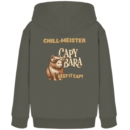 Chill-Meister Capybara – Doppel-Print (Front & Back) - Kids Organic Hoodie