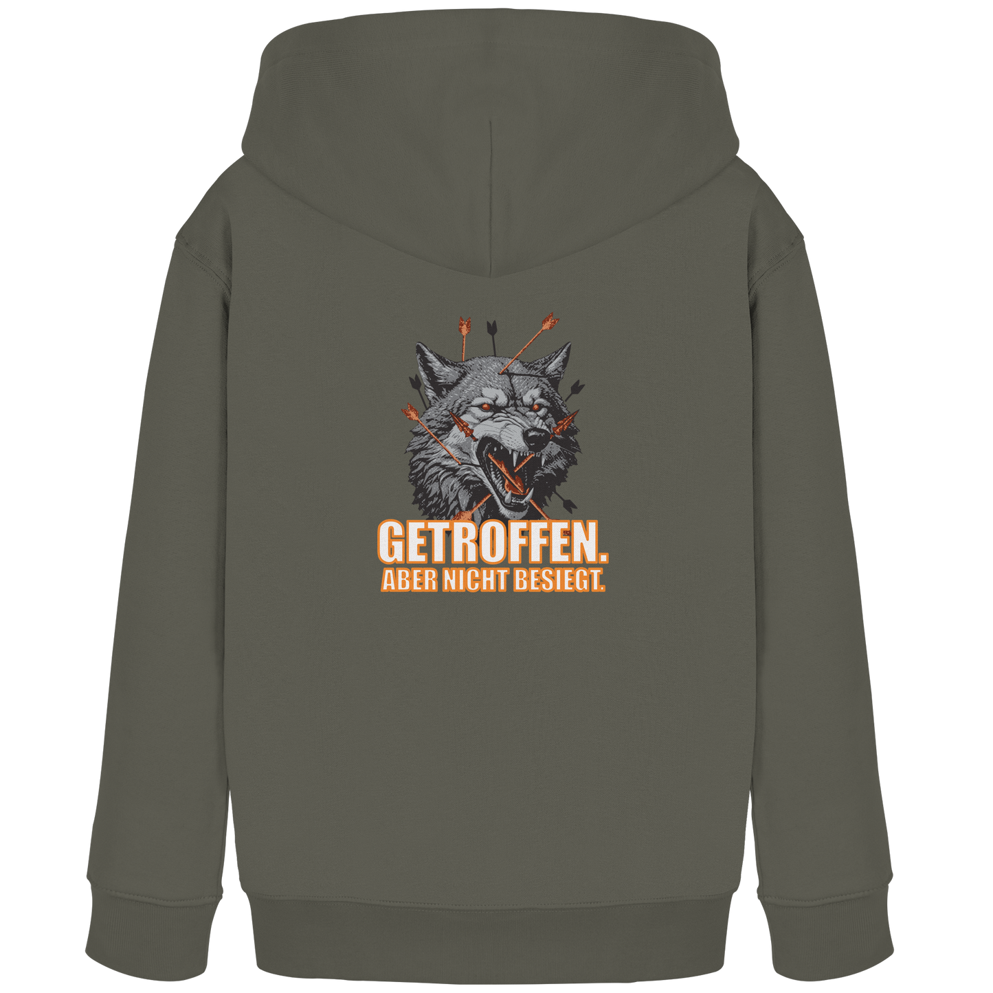 Alpha Wolf – Unbroken - Kids Organic Hoodie