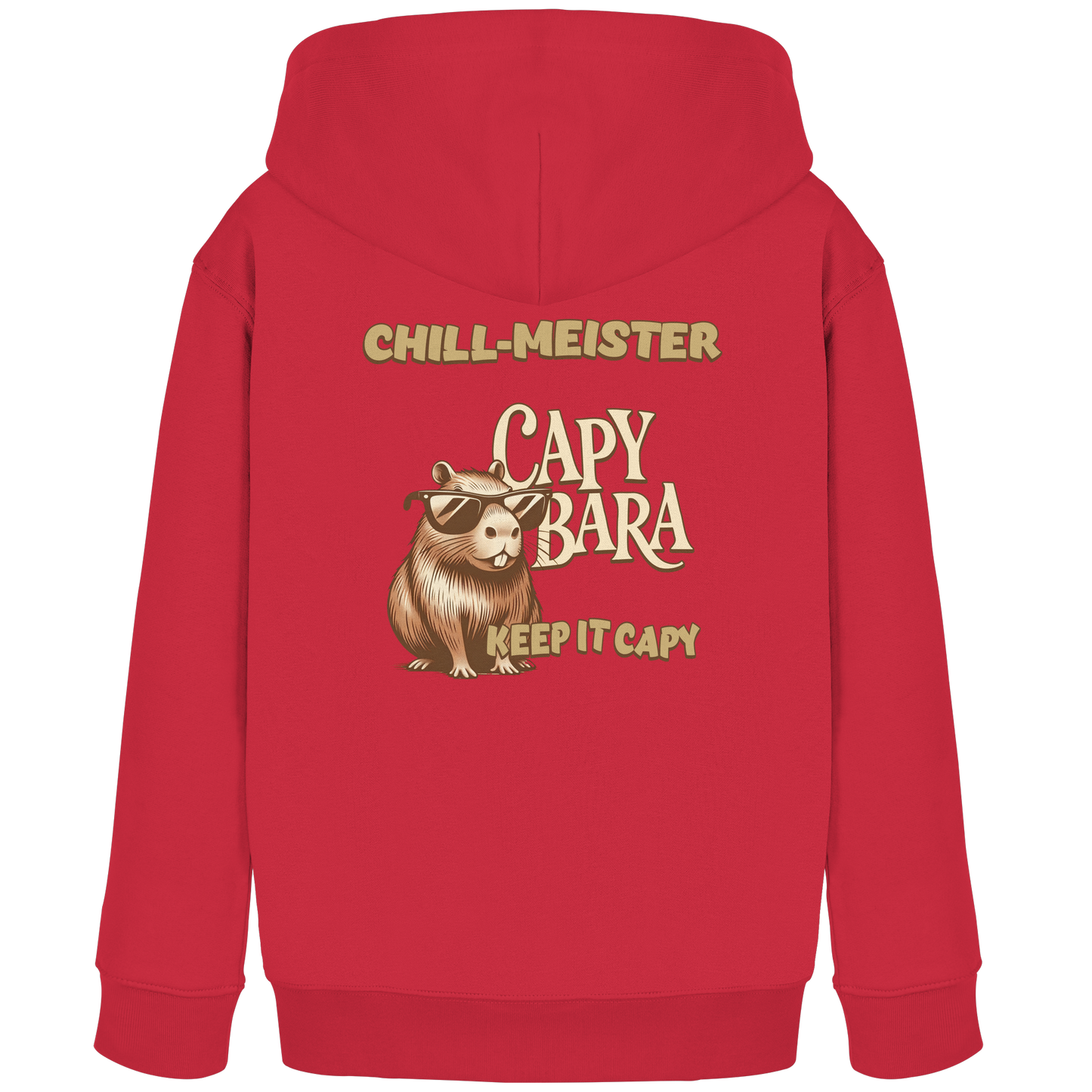Chill-Meister Capybara – Doppel-Print (Front & Back) - Kids Organic Hoodie