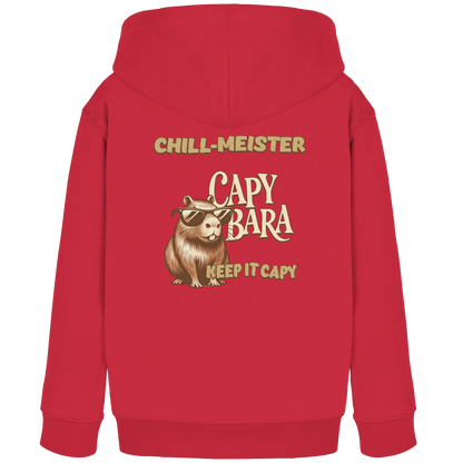 Chill-Meister Capybara – Doppel-Print (Front & Back) - Kids Organic Hoodie
