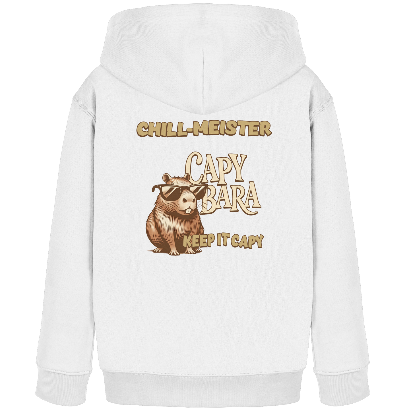 Chill-Meister Capybara – Doppel-Print (Front & Back) - Kids Organic Hoodie