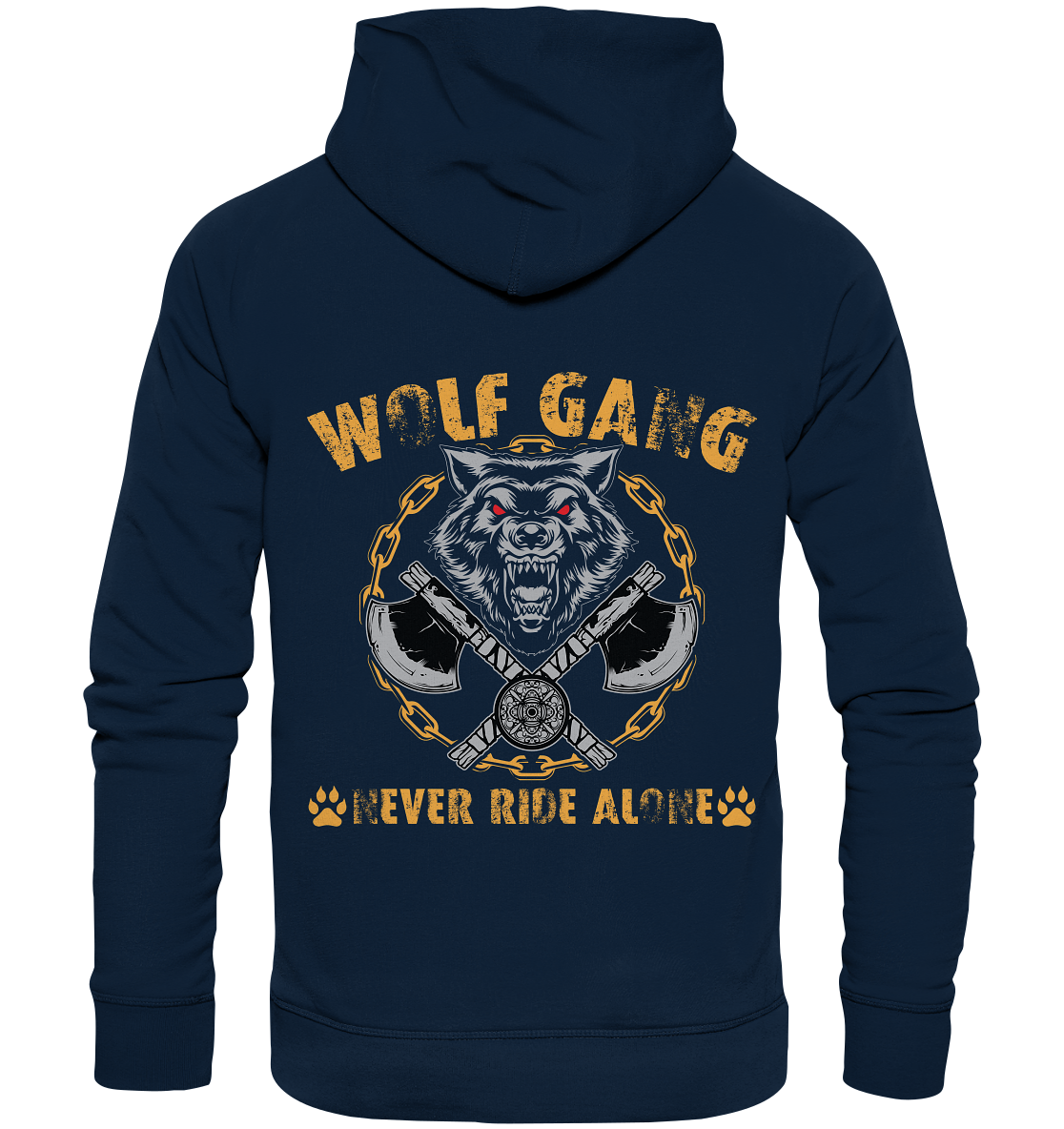 Wolfgang - NEVER RIDE ALONE - Organic Basic Hoodie