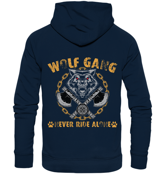 Wolfgang - NEVER RIDE ALONE - Organic Basic Hoodie