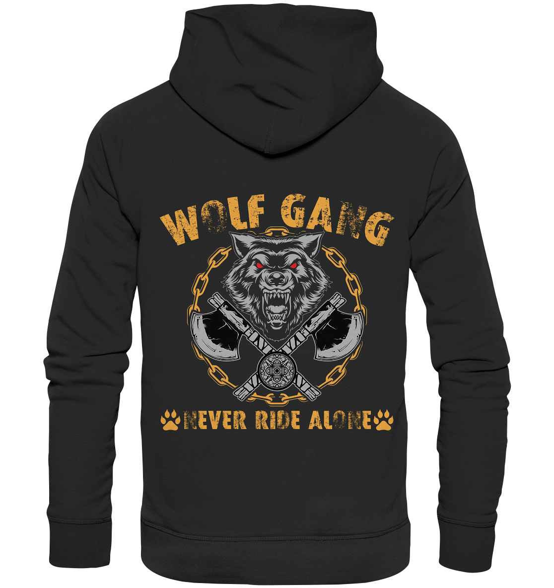 Wolfgang - NEVER RIDE ALONE - Organic Basic Hoodie