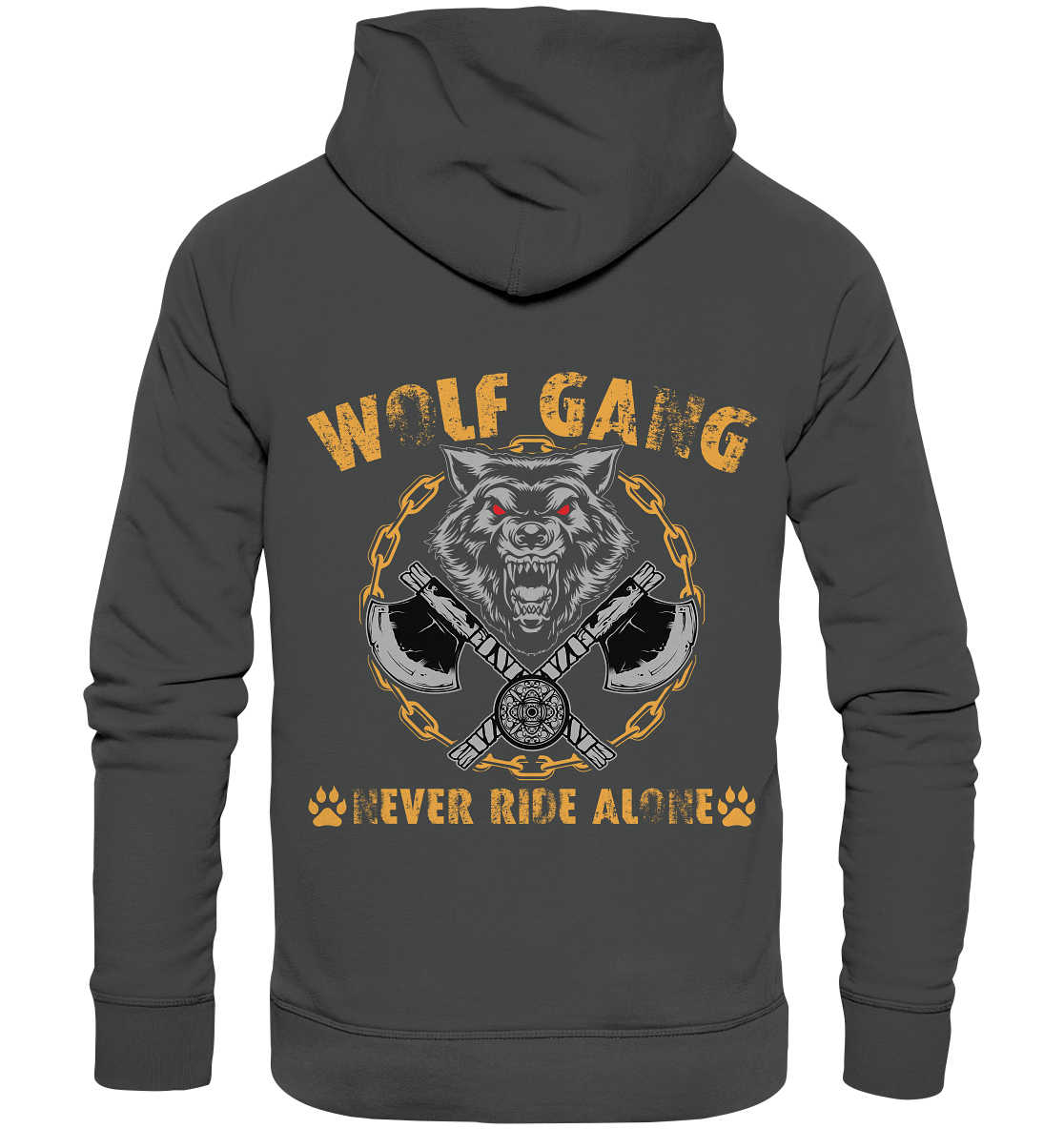 Wolfgang - NEVER RIDE ALONE - Organic Basic Hoodie