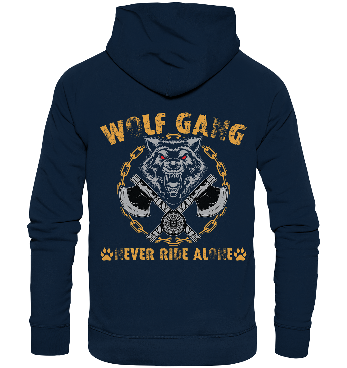 Wolfgang- NEVER RIDE ALONE - Organic Hoodie