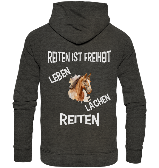 REITEN IST FREIHEIT - STREETWEAR FÜR REITER UND PFERDELIEBHABER - Organic Hoodie