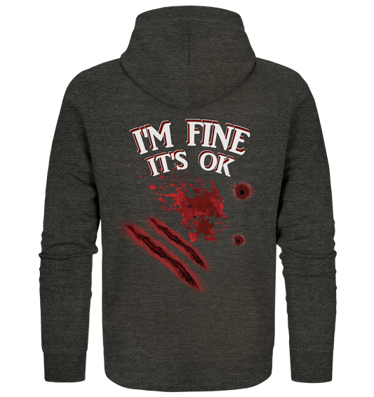 I'm fine - Organic Zipper