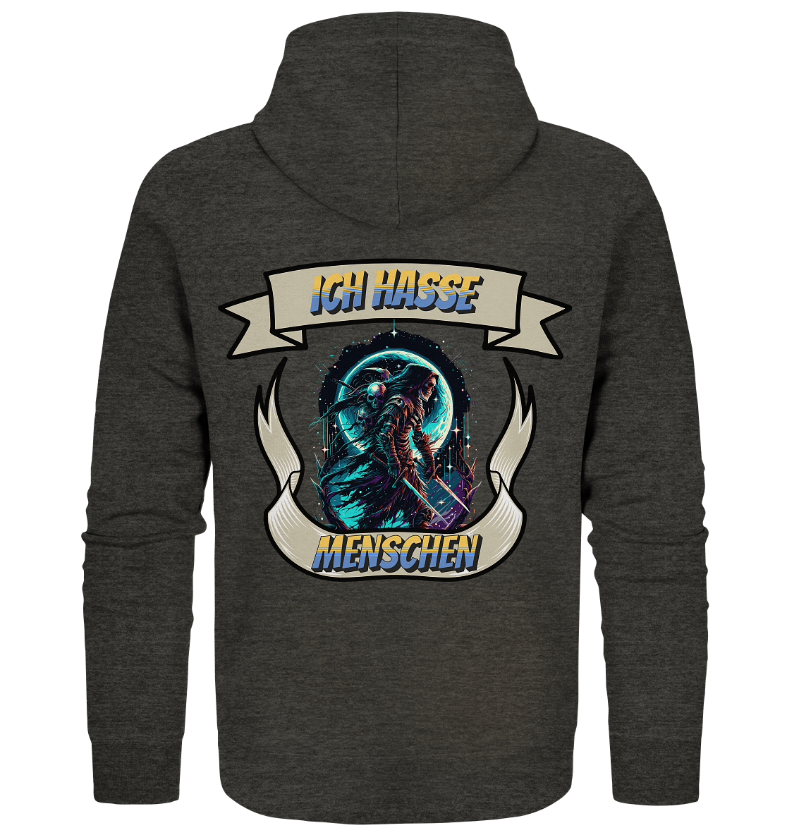 Reaper - Ich hasse Menschen Streetwear - Organic Zipper