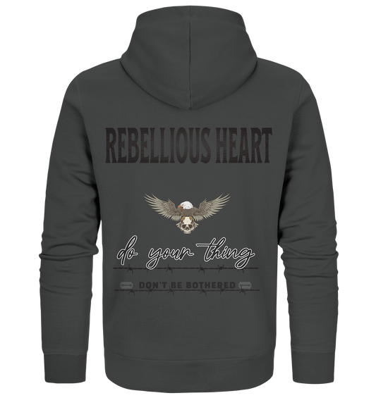 Rebellisches Herz Streetwear - Organic Zipper