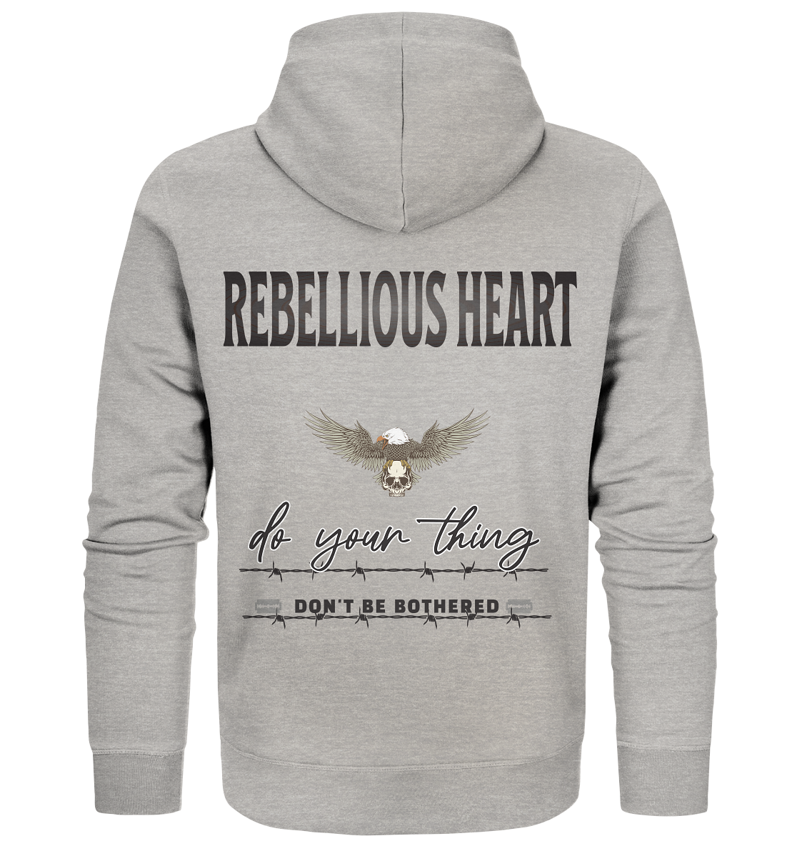 Rebellisches Herz Streetwear - Organic Zipper