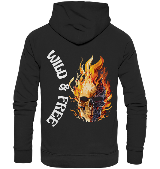 Unisex Hoodie- Wild & Free Skull- das coole Basic für jeden Look