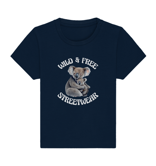 WILD & FREE NO 13 KOALA FAMILY  - STREETWEAR - STATEMENT    - Baby Organic Shirt