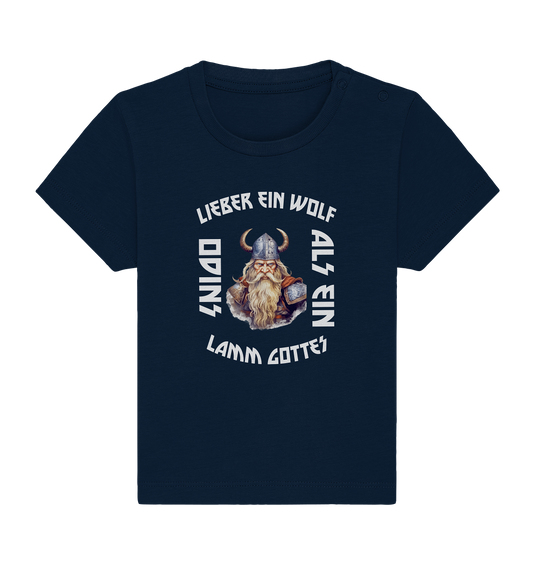 LIEBER EIN WOLF ODINS NO 2  - STREETWEAR - STATEMENT    - Baby Organic Shirt